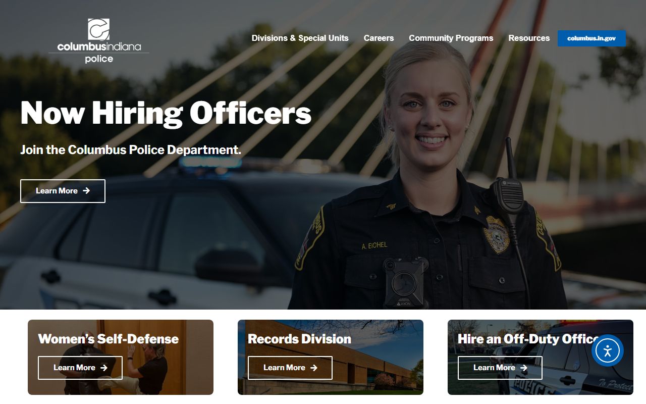 Columbus Police Department website for booking reports