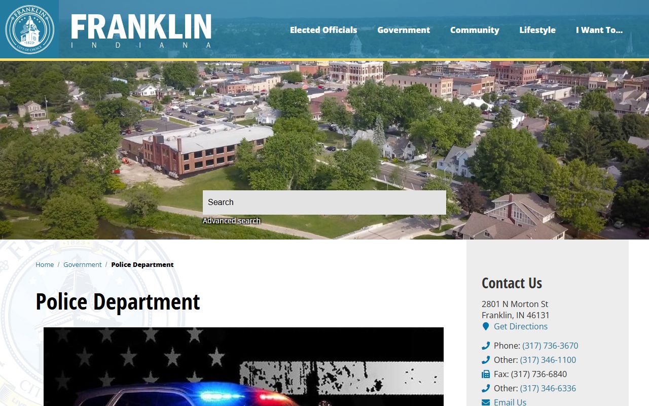 Franklin Police Department booking reports and arrest records