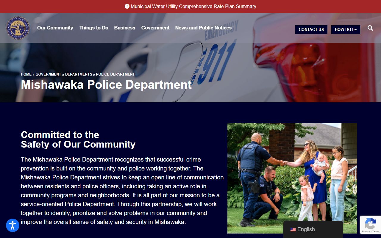 Mishawaka Police Department booking reports contact information