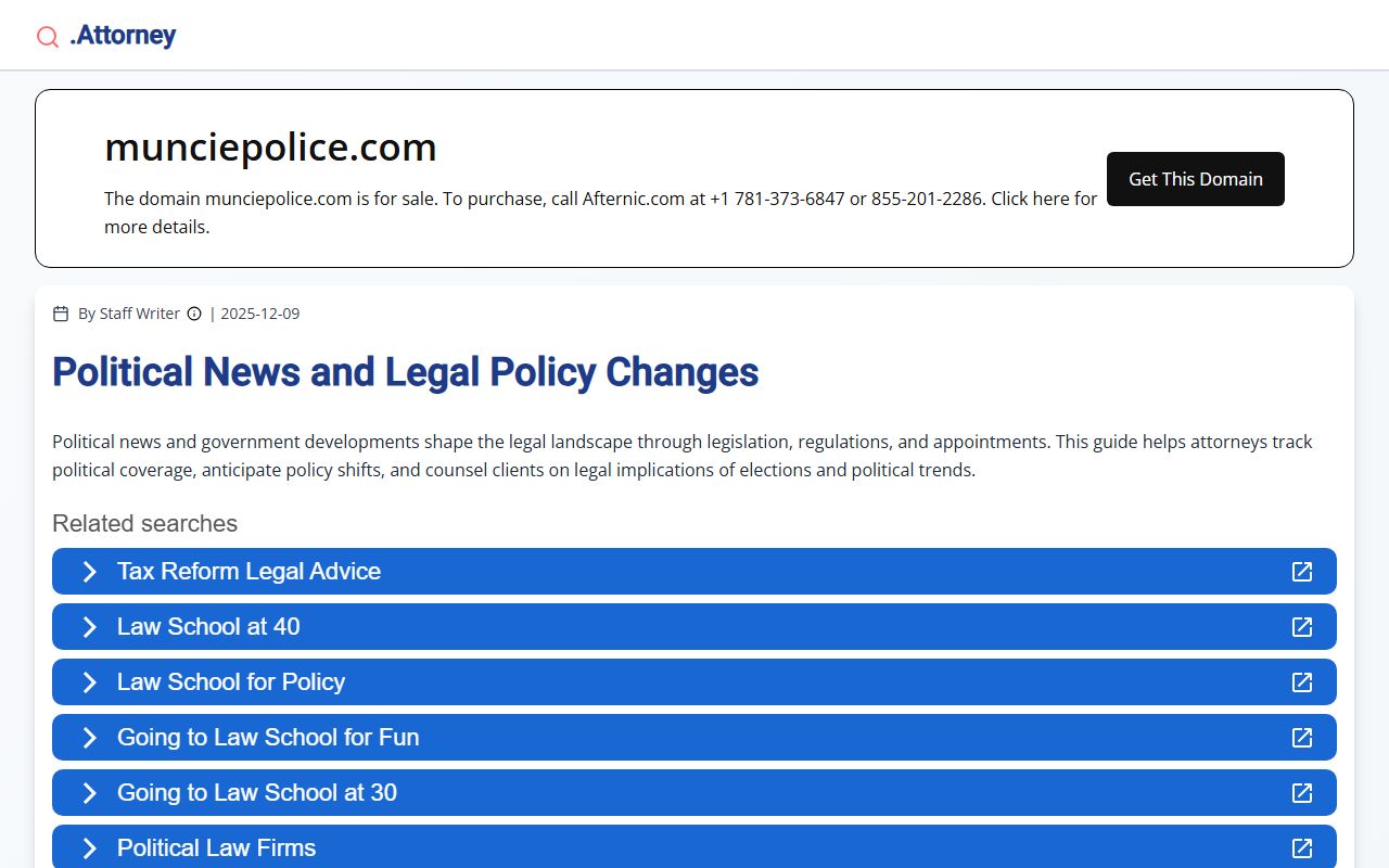 Muncie Police Department website for booking report inquiries