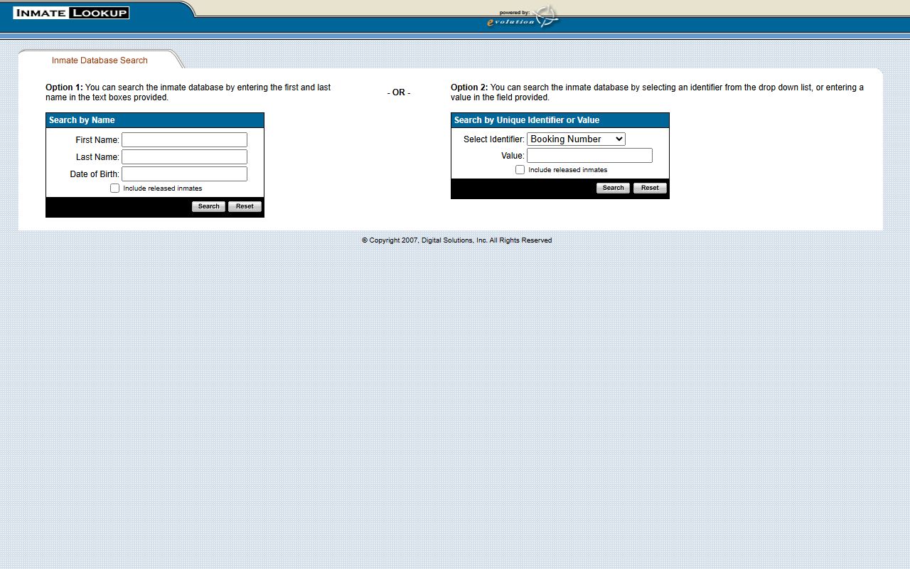 Marion County inmate lookup booking reports search page