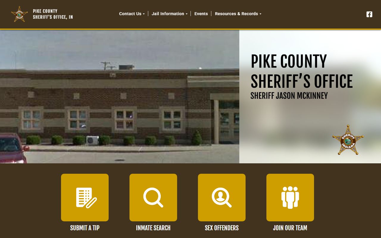 Pike County Indiana Sheriff booking reports website
