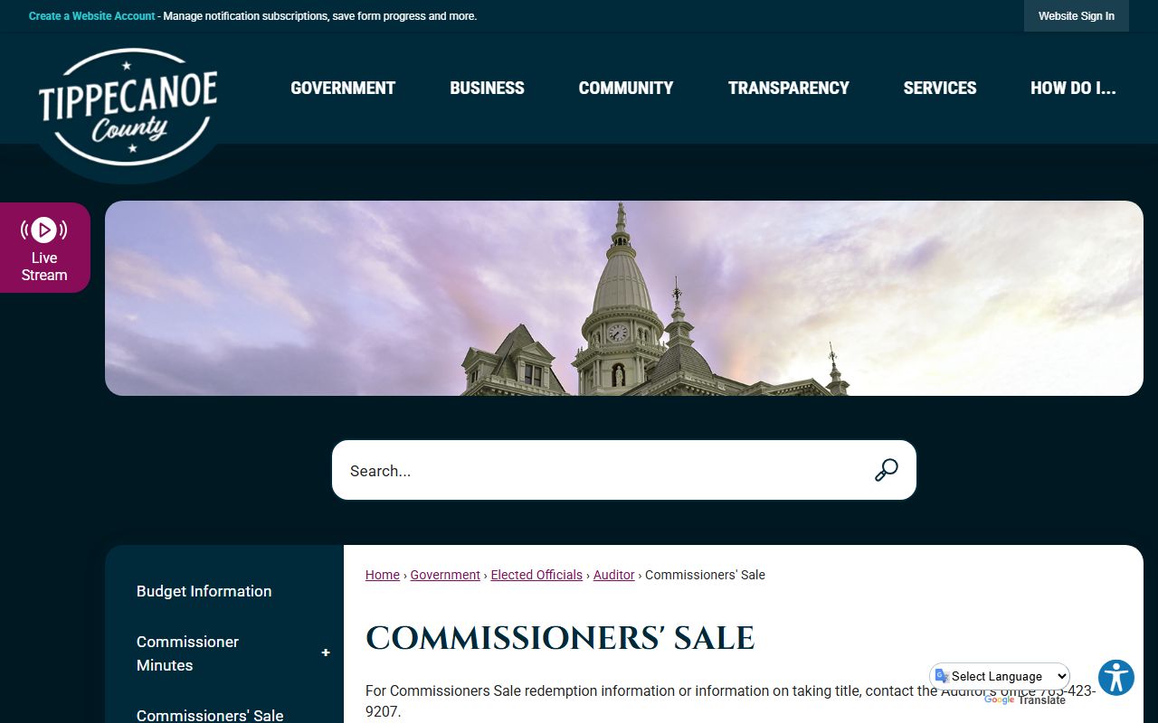 Tippecanoe County Sheriff page for Lafayette booking records
