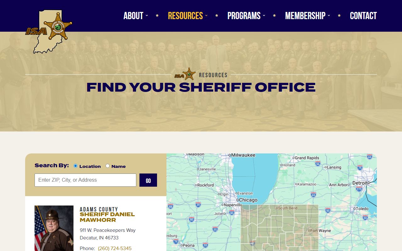 Indiana find your sheriff office for booking reports